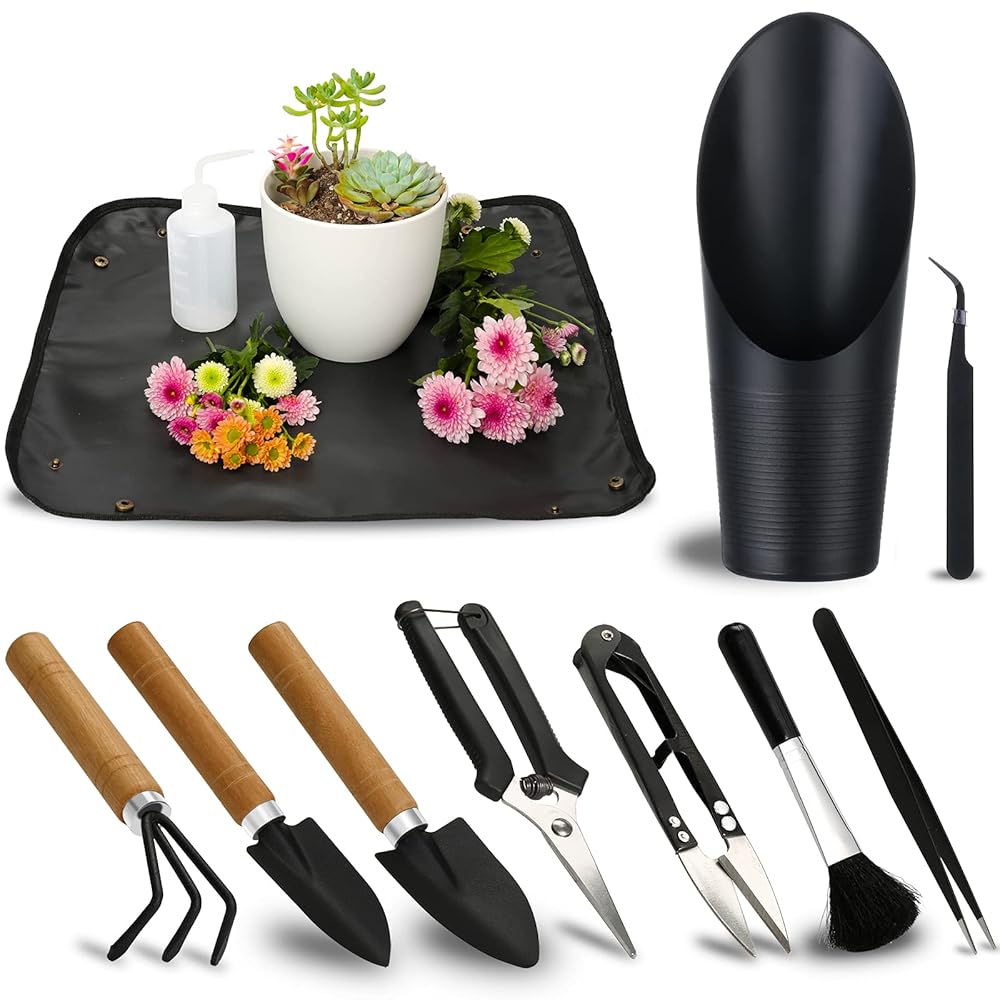 11-Piece Succulent Instrument Set: Mini Gardening Instruments and Watering Gear for Plant Care, Supreme for Seedlings, Succulents, Houseplants, and Present Giving