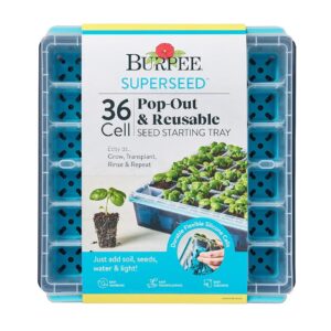 Burpee SuperSeed Seed Beginning Tray | 36-Cell Reusable Seed Starter Equipment | Ultimate for Germinating Vegetable, Flower, and Herb Seeds | Indoor Rising System for Seedlings