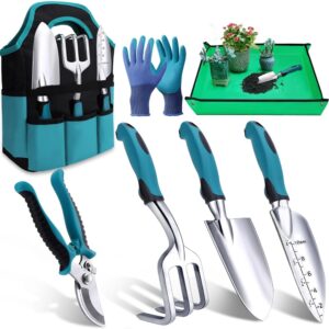 Kynup 7-Piece Gardening Instrument Set – Rust-Proof Stainless Metal and Aluminum Alloy Hand Instruments, Excellent Gardening Provides Reward