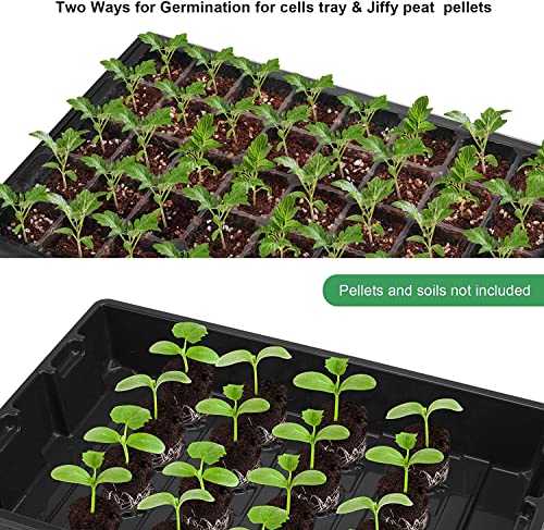 MIXC Seedling Trays - 5-Pack Mini Propagator Equipment for Seed Beginning with Humidity-Managed Vented Domes and Base, 40 Cells Per Tray (Complete 200 Cells)