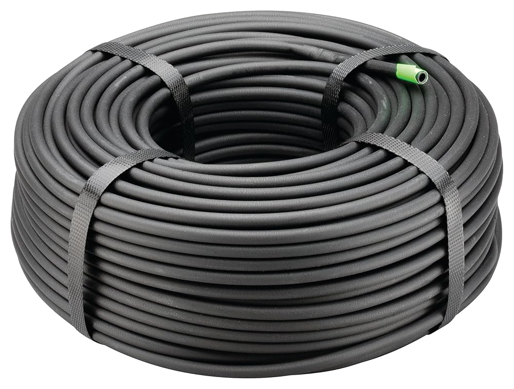 Rain Fowl T22-250S 1/4″ Clean Distribution Tubing for Drip Irrigation, 250-Foot Roll, Black