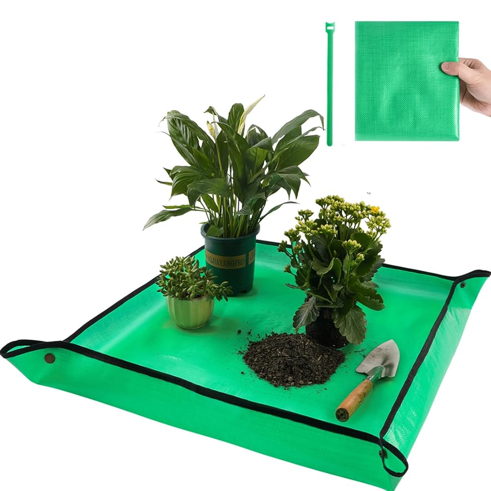 Waterproof Repotting Mat for Indoor Vegetation – 26.8” x 26.8” Sq. Planting Tray for Soil Change, Excellent for Mess-Free Transplanting, Good Gardening Present for Plant Lovers